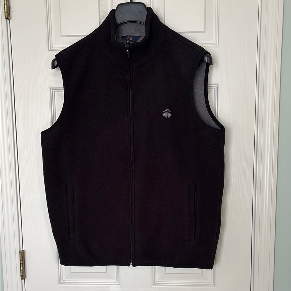 Black Formal Vests Structured Wool Blend